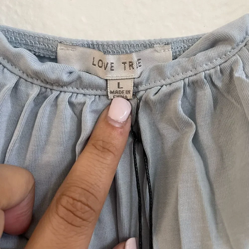 Love Tree Ruched Tank Top Bodysuit in Grey Size Large - Picture 5 of 6